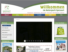 Tablet Screenshot of naturpark-spessart.de